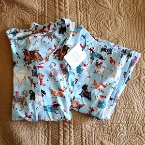 NWT Sleep Sense Pajama Set Winter Dogs